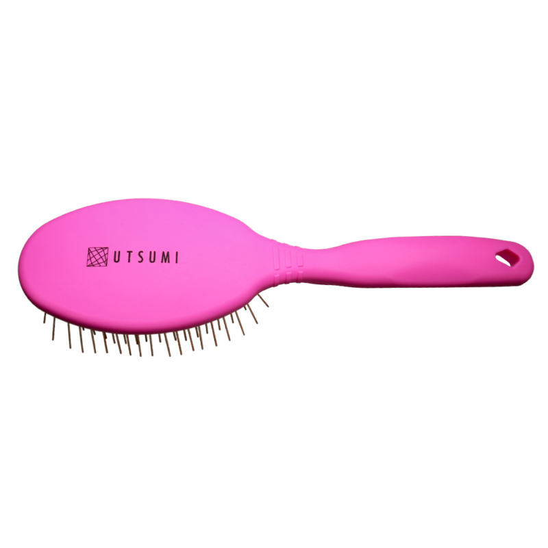 Utsumi Long Pin Brush for Dog Grooming - Large (Pink) | Waggz