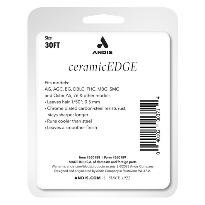 560188 ceramicedge size 30ft blade package back
