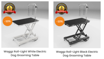 Waggz Roll-Light Electric Dog Grooming Table 