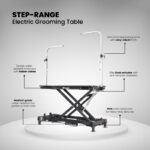Waggz Step-Range XL 52” Electric Dog Grooming Table with Removable Tabletop - White - Image 2