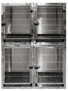 Waggz Mod-Stack Duo Pet Grooming Cage in 304 Stainless Steel