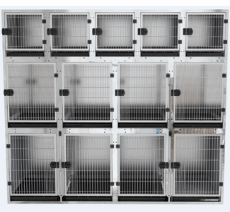 Waggz Mod-Stack Pet Grooming Cage in 304 Stainless Steel