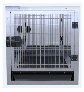 Waggz Modular Stack Pet Grooming Cage (Small, Stainless Steel)