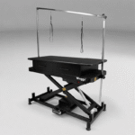 Waggz Store-Low Lite 47” Electric Dog Grooming Table with Drawers (Black)