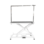 Waggz Step-Low Lite 47” Compact Electric Dog Grooming Table (White)